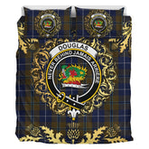 Douglas Brown Tartan Crest Bedding Set - Golden Thistle Style